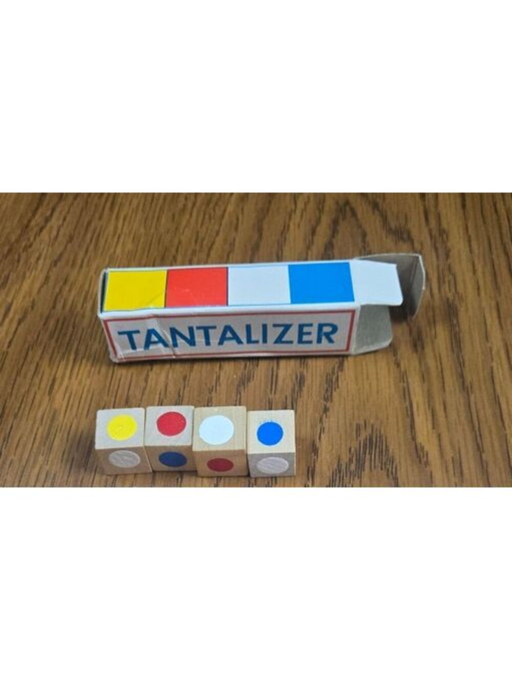 Vintage Shackman Tantalizer Color Puzzle Game with 4 Wooden Cubes
